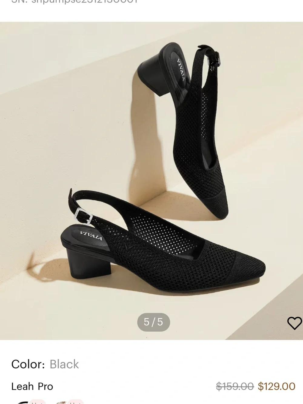 VIVAIA - Leah Pointed Toe Slingback Sandal size 36